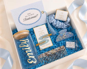 Voorsteldoos bruidsmeisje, gepersonaliseerde geschenkdoos, cadeau bruidsmeisje, cadeau bruidsmeisje, cadeau bruidsmeisje, blush cadeau huwelijksfeest