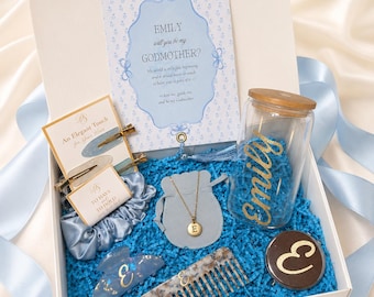 Gepersonaliseerde peettante voorstelbox, zal je mijn meter cadeau zijn, custom Madrina aandenken, geschenkdoos peetoudervoorstel