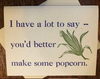 Greeting Card, Make Popcorn