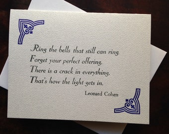 Greeting Card, How the Light Gets in
