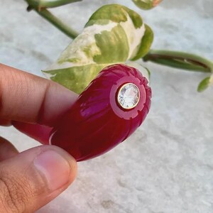 Lab Ruby Quartz Ring: 925 Sterling Silver Jewelry ,Women Ring
