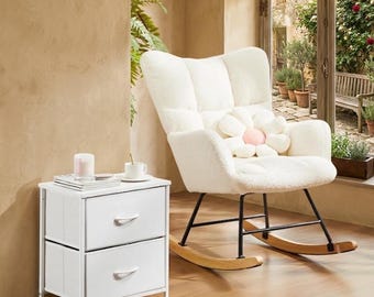 White 2-Drawer Nightstand: Compact Bedside Table, Modern Storage Dresser