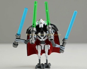 1-minifiguur van door de slag beschadigde generaal Grievous | Bebloede Jedi-jager | Compatibel met Lego-cadeau