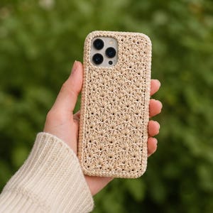 Crochet Shell Stitch Phone Case Pattern PDF | Easy Phone Cover Crochet Tutorial | Textured Cell Phone Case DIY Gift Pattern