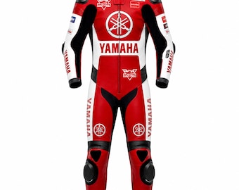 Yamaha Motorcycle Racing Leather Suit Biker Track Riding Suit CE Armor Moto Gear Unisex