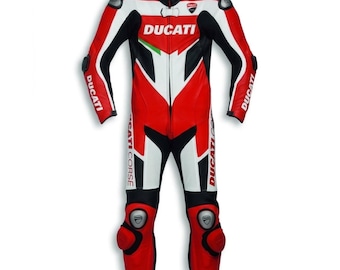 Ducati Corse leren racepak met CE-bescherming, 1-delig motorpak voor circuitgebruik, motorkleding