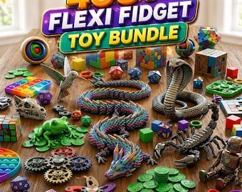 400+ Anti-Stress Flexi Fidget Toys – Ultimate 3D Printable STL & 3MF Bundle