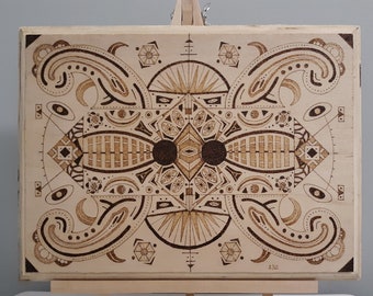 Abstract Garden Wood Burning