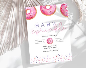 Baby Shower Invitation Template Canva, Baby Shower Invite, Printable Baby Shower Invitation, Digital Invitation Card, Instant Download