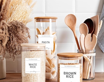 Pantry Labels Printable | Minimal Kitchen Organization Labels | Modern Storage PDF