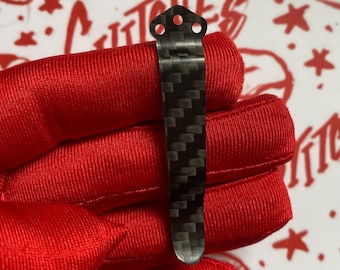 Pro-Tech Pocket Clip Lightweight CARBON FIBER Custom Knife Upgrade Replacement Pocket Clip Pro-Tech Models Listed Below