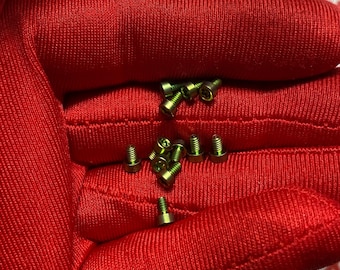 2-56 Tread 3/16 Length TITANIUM TORX Screws Premium Knife Supplies Custom Knife Making Custom Knife Screws Anodized GREEN (6/12/24 Pack)