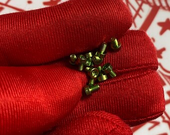 2-56 Tread 1/8 Length TITANIUM TORX Screws Premium Knife Supplies Custom Knife Making Custom Knife Screws Anodized GREEN (6/12/24 Pack)
