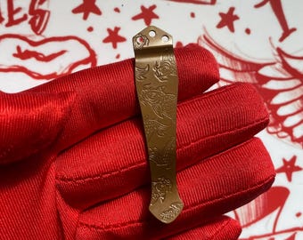 Zero Tolerance Pocket Clip TITANIUM COY Custom Knife Upgrade Replacement Pocket Clip ZT Models Listed Below Anodized Bronze