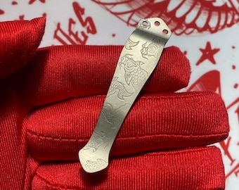 Zero Tolerance Pocket Clip TITANIUM COY Custom Knife Upgrade Replacement Pocket Clip ZT Models Listed Below - Silver