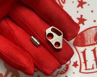 TITANIUM Lanyard Extension For Chris Reeves Large Sebenza 21/31 Custom Upgrade SILVER