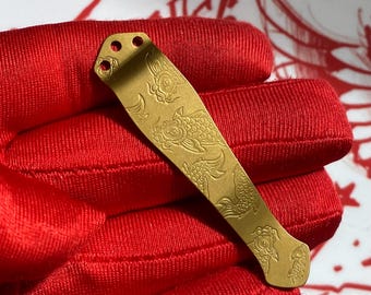 Pro-Tech Pocket Clip TITANIUM COY Custom Knife Upgrade Replacement Pocket Clip Pro-Tech Models Listed Below Anodized GOLD