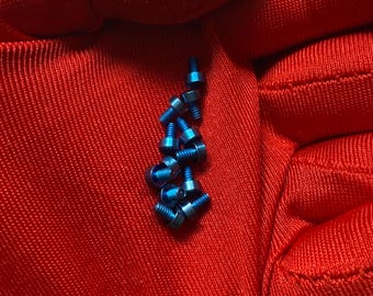 2-56 Tread 1/8 Length TITANIUM TORX Screws Premium Knife Supplies Custom Knife Making Custom Knife Screws Anodized BLUE (6/12/24 Pack)