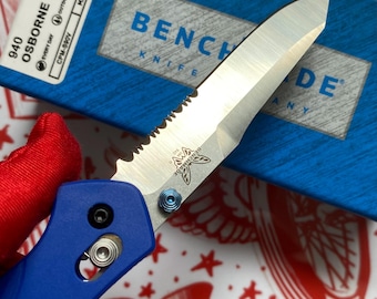 Benchmade Titanium Thumb Stud EXTRA-GRIP Replacement Thumb Stud Benchmade Knives Listed Anodized BLUE