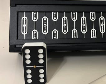 Double Six Domino Set (0–6) – 3D Printed Dominoes - Modern Game Night Gift