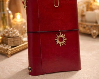 A5 “Blood Moon Ledger” Leather Journal