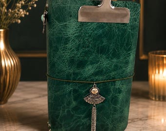 A5 “Mystic Evergreen” Leather Journal