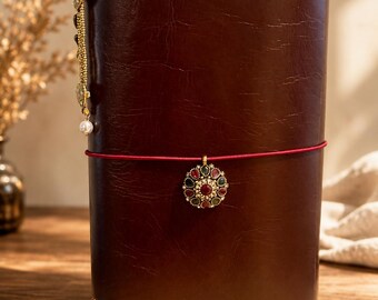 A5 “The Ruby Seal” Leather Journal