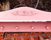 Pink Shelf Shabby Chic Shelf Ornate Applique Shelf Embellished Rose Shelf