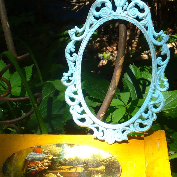 Cornice ovale d'epoca ornato barocca cornice telaio verniciato