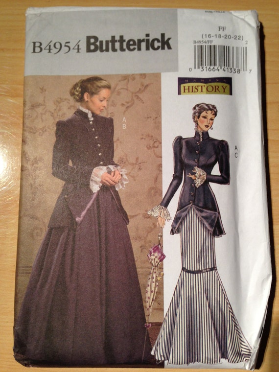 Butterick Patterns B4954 Misses//Misses Petite Early 20Th Century Costume 16-18-20-22 Size FF