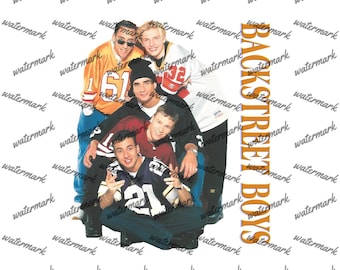 Retro Backstreet Boys PNG, 90er Jahre Musik Sublimationsdesign (Digitaler Download)