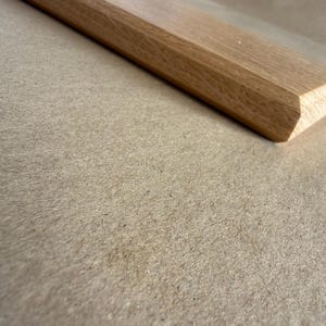Solid Oak Display Plinth with double chamfer edge– Handmade Wooden Display Base UK