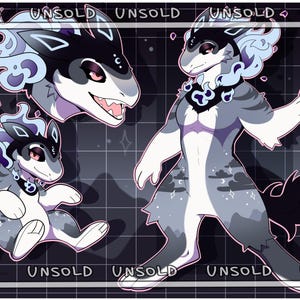 High quality Hisuian pokemon furry adopt anthro fursona oc character sona full reference (ref sheet) NO AI design - unique design