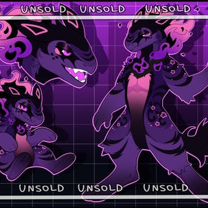 High quality Hisuian pokemon furry adopt anthro fursona oc character sona full reference (ref sheet) - unique design