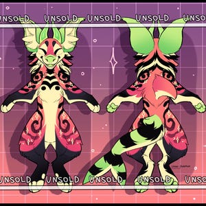 High quality manokit furry adopt anthro fursona oc character sona full reference (ref sheet) - unique design