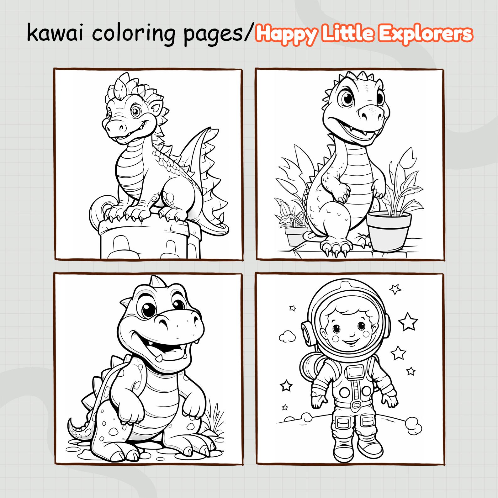 Happy Little Explorers Kids Coloring Book | Adventure Activity Pages ...