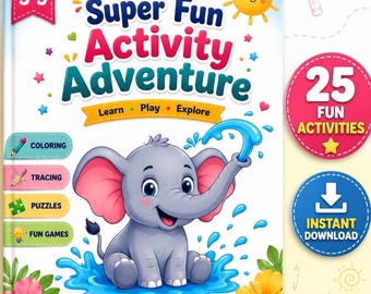 Fun activity adventure book for kids Age 3 to 5