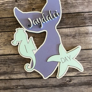Mermaid Milestone, Digital File, SVG, Mermaid SVG, Flower Milestone, Laser File
