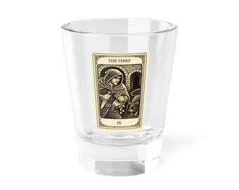 Vaso de chupito con la carta del Tarot del Ladrón / 42,5 g