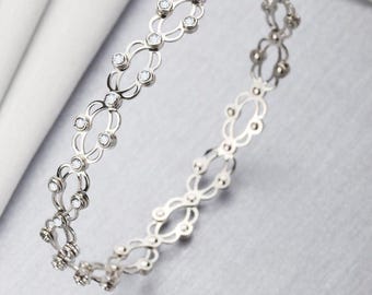 Joya convertible de plata de ley 2 en 1 / Ajustable y delicada, regalo para niñas
