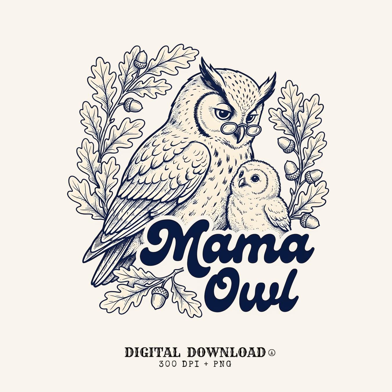 Owl Group PNG Owl Wildlife Gift Sketch Digital Download Owls Printable Owl Fan Hoot Graphic Animal I