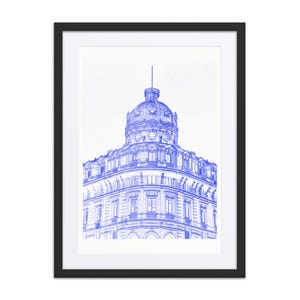 Decorative Frame Art Print Architecture, 45x60cm (18x24") Wall Decor, Premium Framed Poster, Matte Gloss Finish, Gallery Artwork