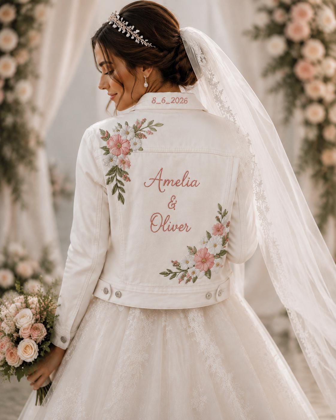 white denim wedding dress Gown 380 Size:17L Elegant Sydney Navy Maxi Long sleeve