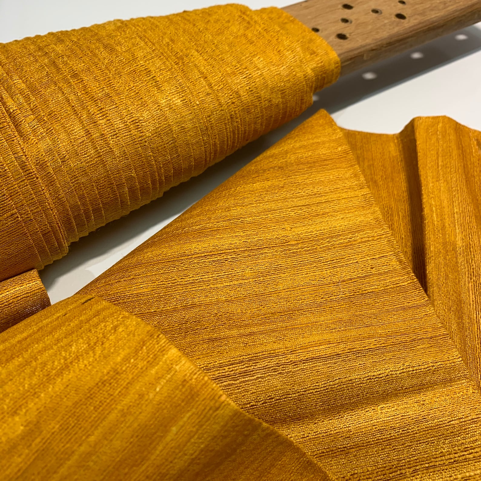 Mustard Tussar Silk Fabric 100 Organic Silk Handwoven Etsy