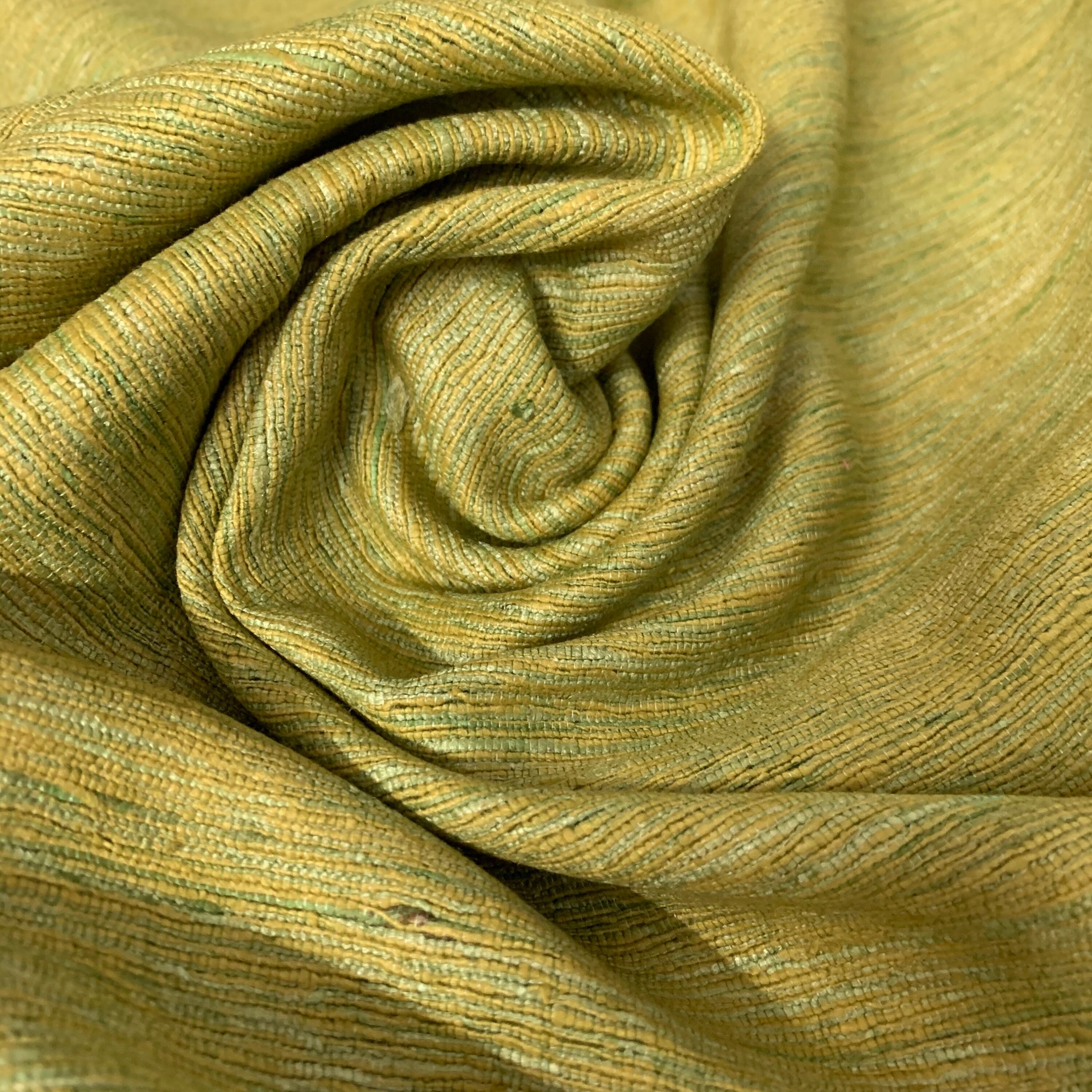 1 Yard Extra Wide Peace Silk Green Textured Pure Silk Tussar Etsy