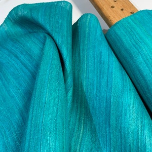 Handgewebter, petrolblauer Tussar-Seidenstoff, Cosplay-Kostümmaterial