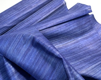 Midnight Blue Handwoven Tussar Silk Fabric, Cosplay Costumes