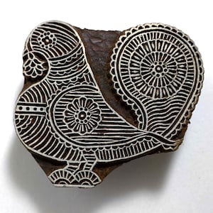 Bird Stamp for Textile/Paper Printing/Clay Block Printing - Textile and Paper Printing Stamp - Block Printing Wood Block