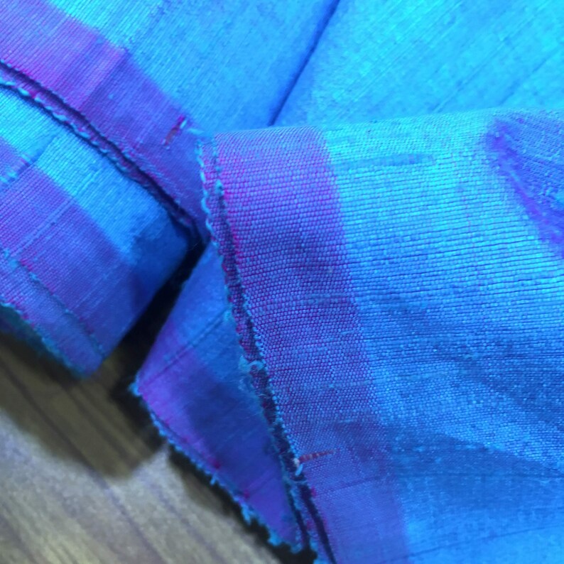 Blue Raw Silk Fabric Pure Raw Silk Indian Silk Fabric 100 Etsy