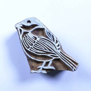 Sparrow Wood Block/Stamp for Printing - Textile and Paper Printing Stamp - Block Printing Supply